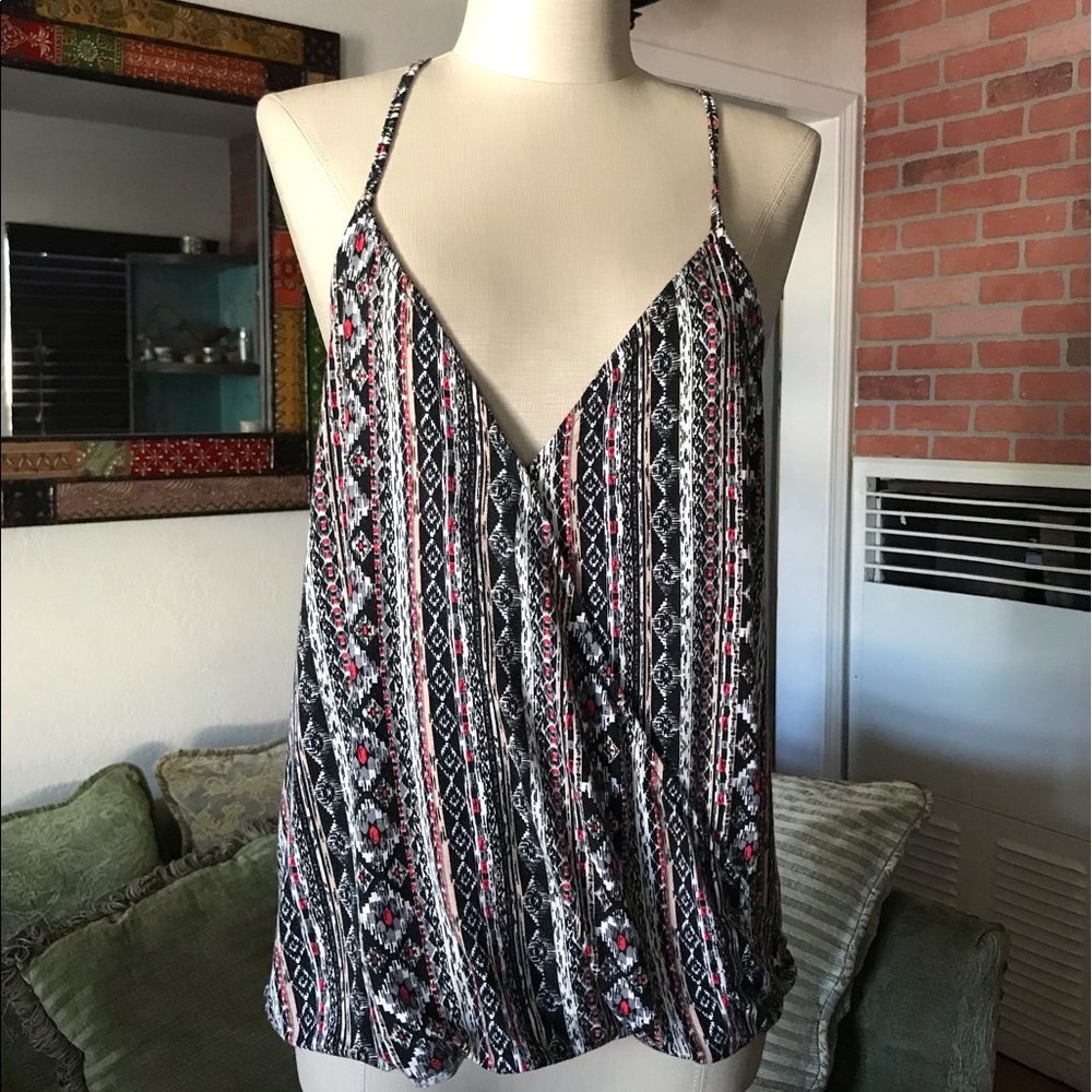 Sexy Aztec print tank in Black, Red, Gray, White